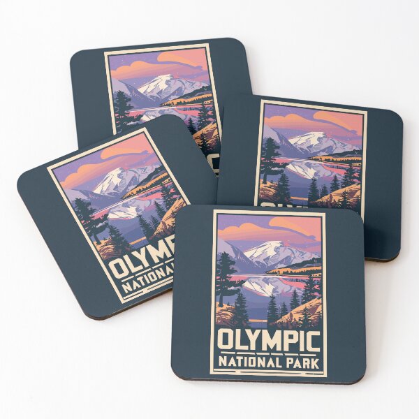 Item preview, A Vintage Travel Art of the Olympic National Park - Washington - US  designed and sold by GoodOldVintage.
