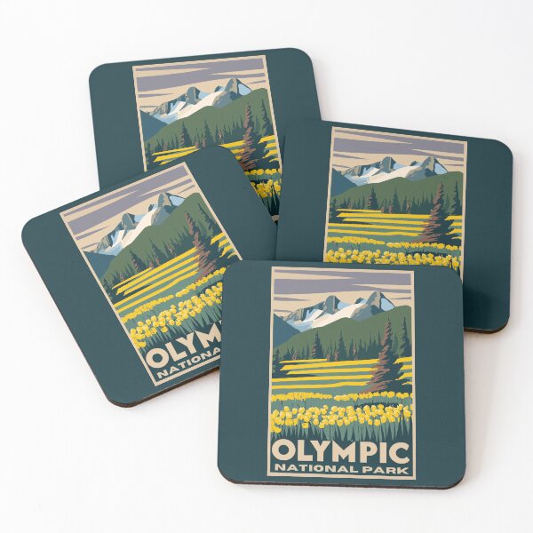 Item preview, A Vintage Travel Art of the Olympic National Park - Washington - US  designed and sold by GoodOldVintage.