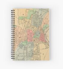 Vintage Map of Hartford Connecticut (1903) Spiral Notebook