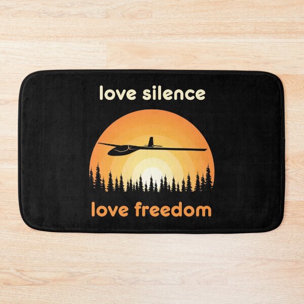 Item preview, Love silence love freedom, Glider soaring at retro sunset, Classic T-shirt designed and sold by MAGness.