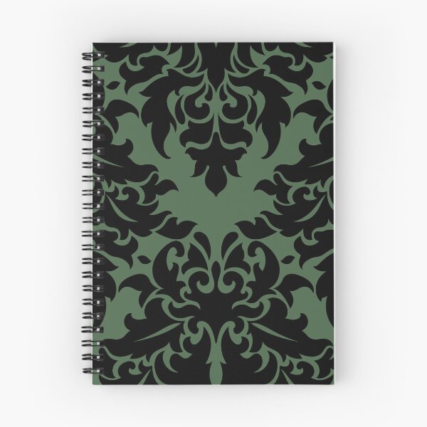Item preview, Large Dusty Green Damask 4 designed and sold by Pixels2Patterns.