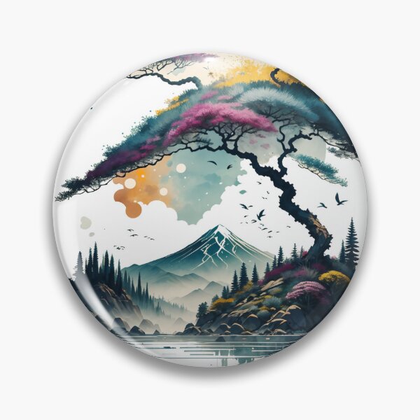 Item preview, A Serene Mountain Landscape designed and sold by JustBeCoooool.