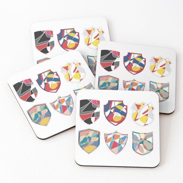 Item preview, Abstract Sports Badge Wall Art – Shield Emblem Art Collection designed and sold by iampaulmorris.