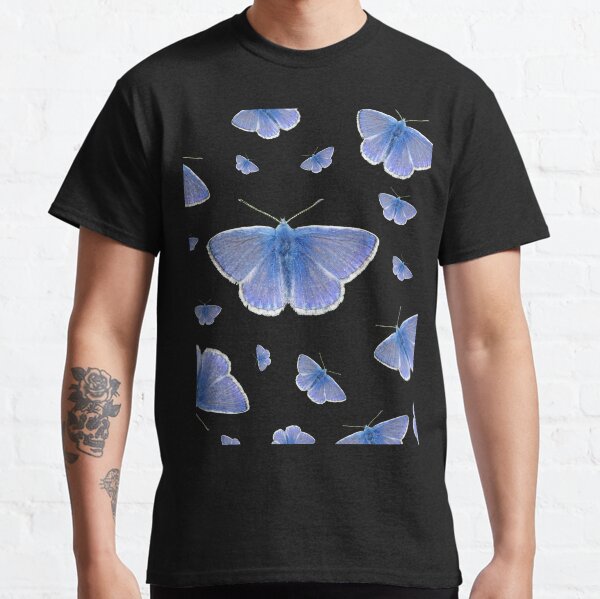 Common Blue Polyommatus icarus Butterfly's design patern Classic T-Shirt