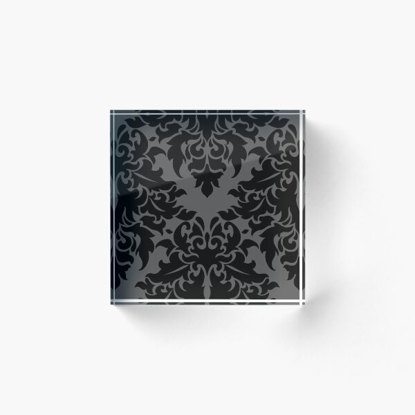 Item preview, Large Dark Gray Damask 4 designed and sold by Pixels2Patterns.