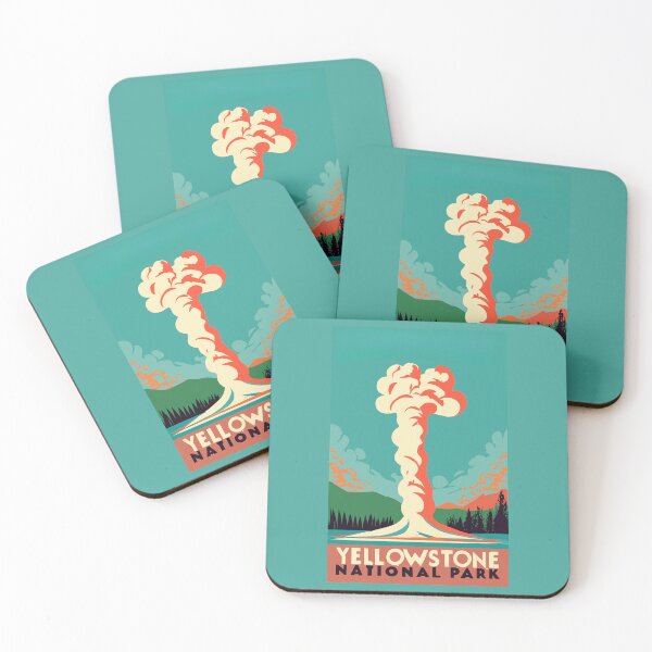 Item preview, A Vintage Travel Art of the Yellowstone National Park - US  designed and sold by GoodOldVintage.