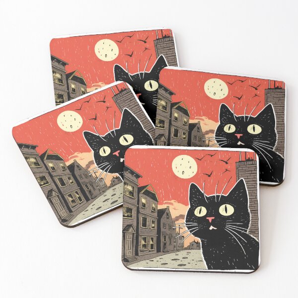Item preview, Black Cat Under A Full Moon designed and sold by DigitalityArt.