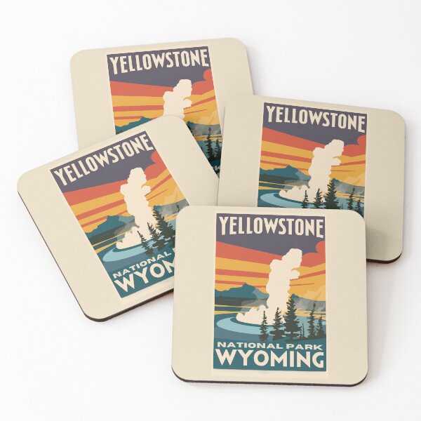 Item preview, A Vintage Travel Art of the Yellowstone National Park - US  designed and sold by GoodOldVintage.