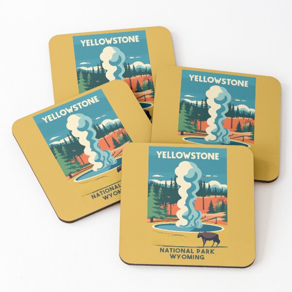 Item preview, A Vintage Travel Art of the Yellowstone National Park - US  designed and sold by GoodOldVintage.