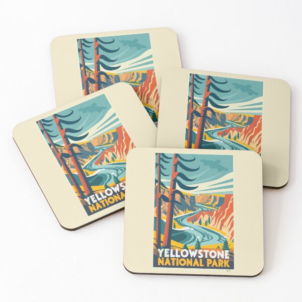 Item preview, A Vintage Travel Art of the Yellowstone National Park - US  designed and sold by GoodOldVintage.