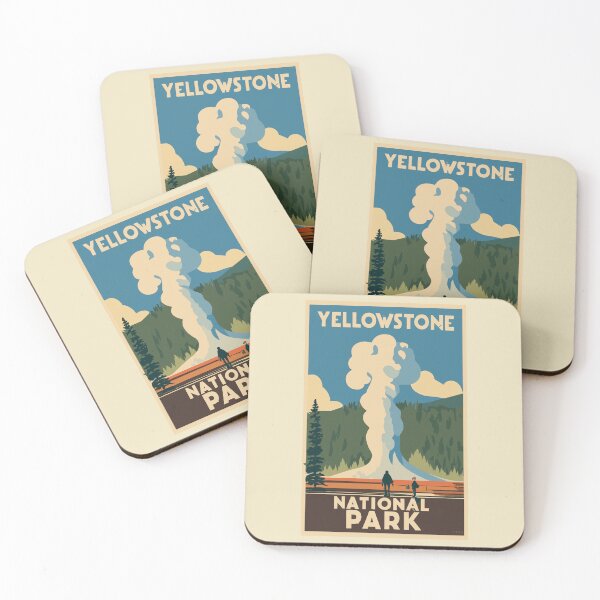 Item preview, A Vintage Travel Art of the Yellowstone National Park - US  designed and sold by GoodOldVintage.