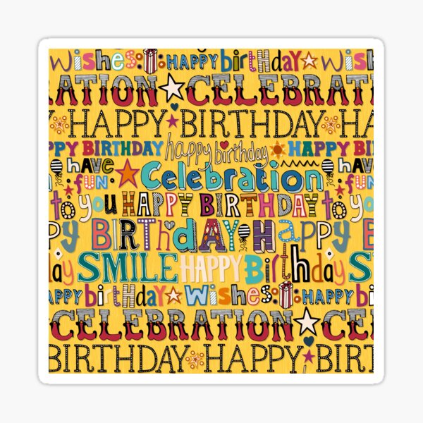 Item preview, birthday celebration yellow designed and sold by scrummy.