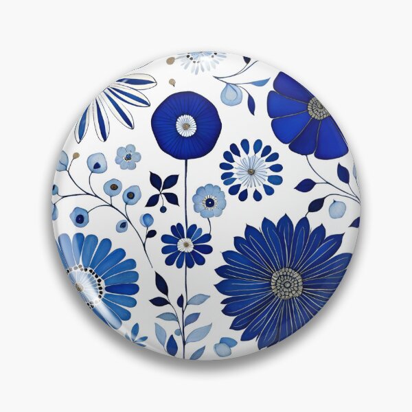 Item preview, Blue & White Flowers  designed and sold by Cathi.