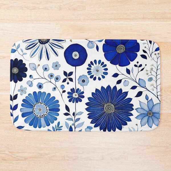 Item preview, Blue & White Flowers  designed and sold by Cathi.