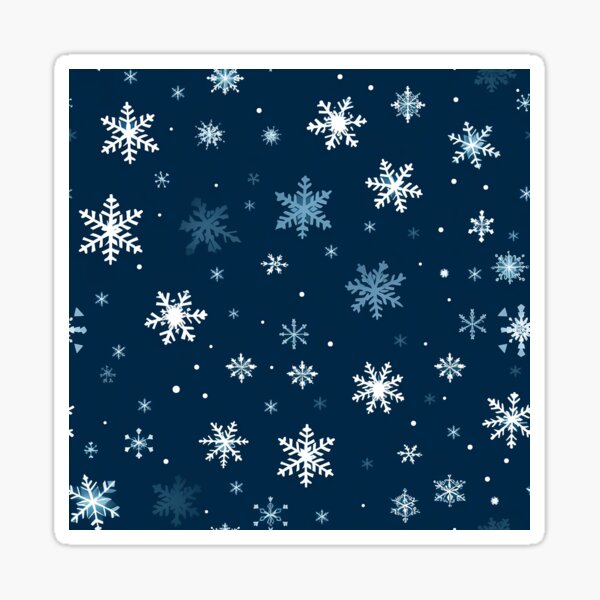 Schneeflocken für ein winterliches Wohlbefinden - in Blau Sticker