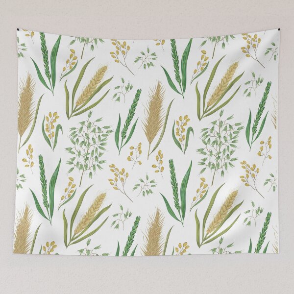 Item preview, Seamless pattern with cereals. Barley, wheat, rye, rice and oat.  designed and sold by kateja.
