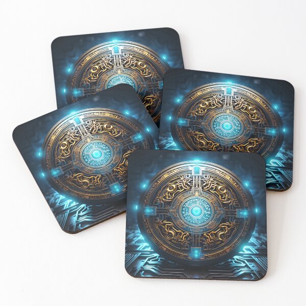 Item preview, Cyber Celtic Wheel Shield Alien Symbol designed and sold by DigitalityArt.