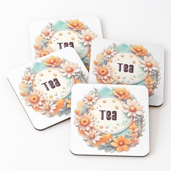 Item preview, Tea Label Sticker With Flowers designed and sold by thisticker.