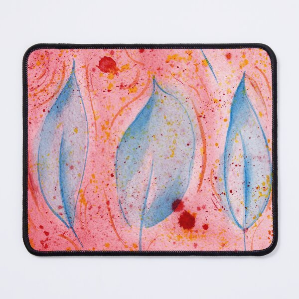 Item preview, Five Blue Leaves Tremble in Pink designed and sold by Christina Bonnett.