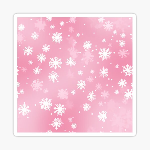 Schneeflocken für ein winterliches Wohlbefinden - in Rosa Sticker