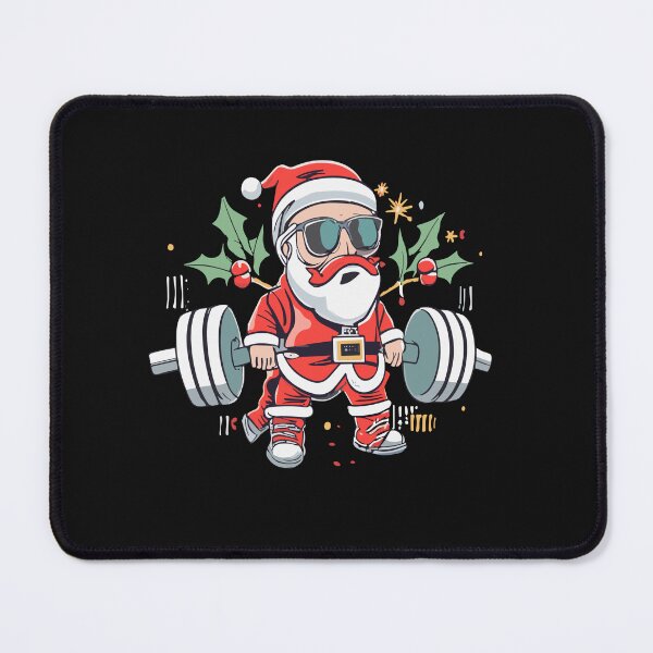 Item preview, Funny santa Weightlifting christmas, santa deadlifting  designed and sold by Pitchou07.