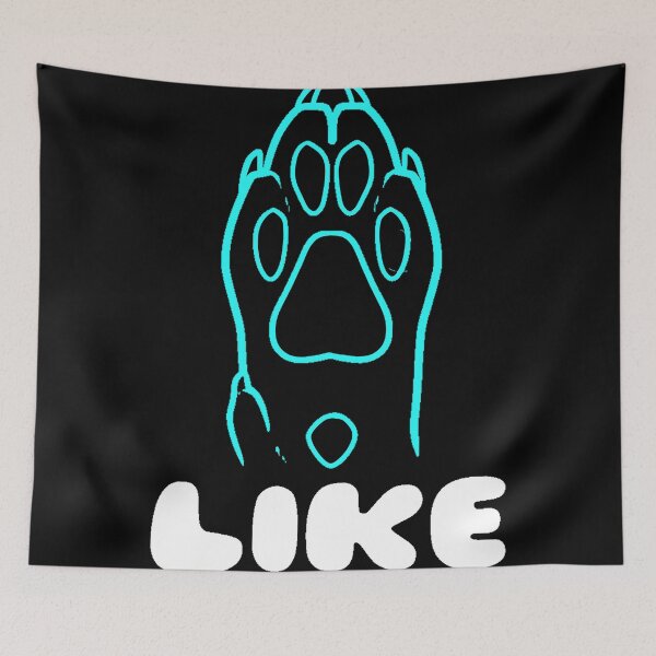 Item preview, Social Media Blue Wolfdog Paw Like  designed and sold by Cheeseyamtees.