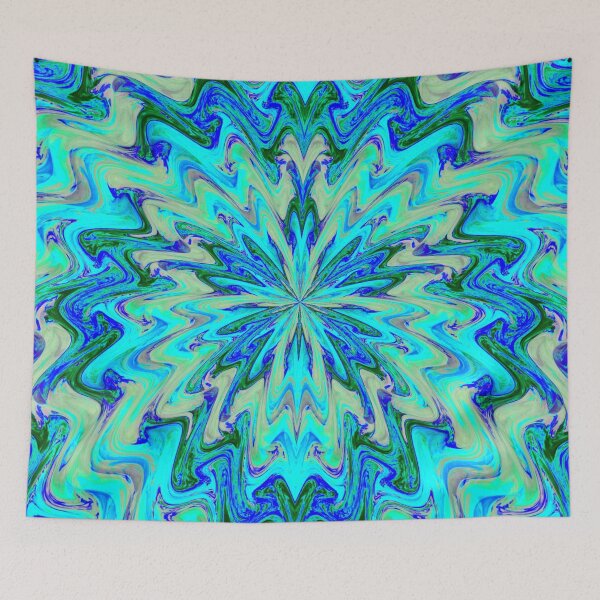 Item preview, Abstract Fractal Butterfly 5 (Blue, Green, Teal) designed and sold by SXW Designs.
