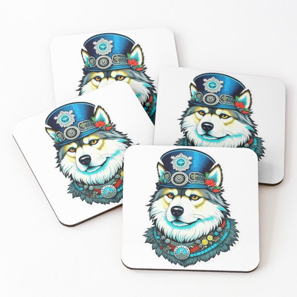 Item preview, The rococopunk Alaskan Malamute sticker designed and sold by spoo-art.