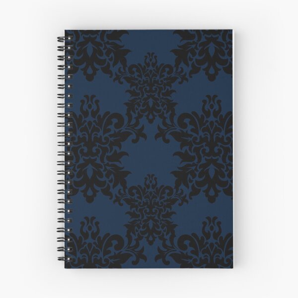 Item preview, Medium Deep Blue Damask 5 designed and sold by Pixels2Patterns.