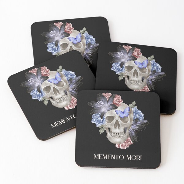 Item preview, Memento Mori Floral Skull designed and sold by Sershni.