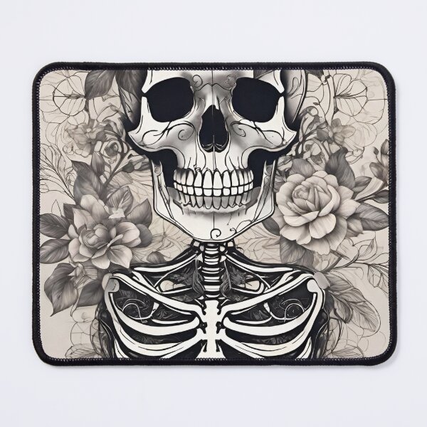 Item preview, Flowers skeleton designed and sold by MatrixTattoo.