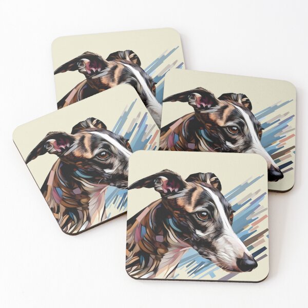 Item preview, Colourful Brindle Greyhound designed and sold by IdlePython.