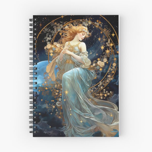 Item preview, Starlight Night, Alphonse Mucha style, Belle Époque designed and sold by CatCoconut-Art.