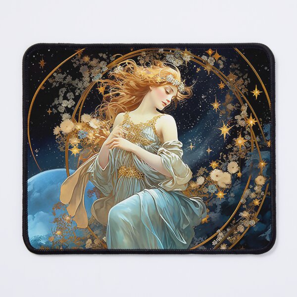 Item preview, Starlight Night, Alphonse Mucha style, Belle Époque designed and sold by CatCoconut-Art.