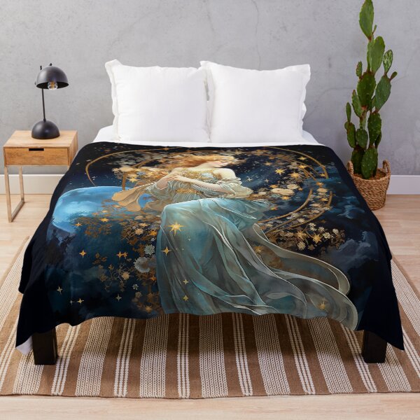 Item preview, Starlight Night, Alphonse Mucha style, Belle Époque designed and sold by CatCoconut-Art.