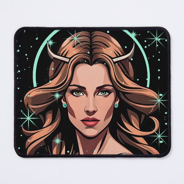 Item preview, Devilish blonde with green eyes surrounded by stars designed and sold by HarridanCreates.