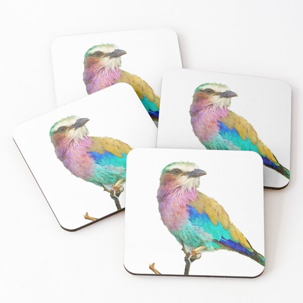 Item preview, lilac roller watercolor photography bird designed and sold by Cheeseyamtees.
