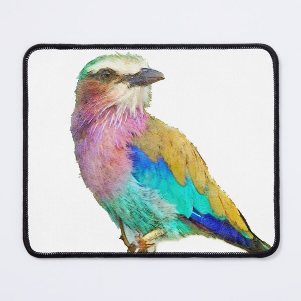 Item preview, lilac roller watercolor photography bird designed and sold by Cheeseyamtees.