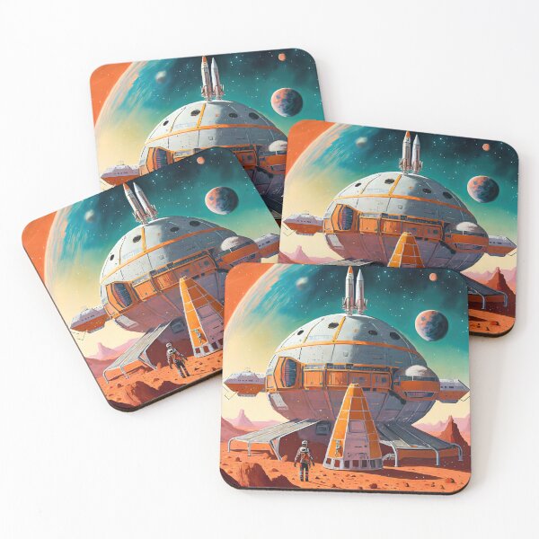 Item preview, MARS SPACE HABITAT IN OUTER SPACE designed and sold by PIGCASSOSAIART.