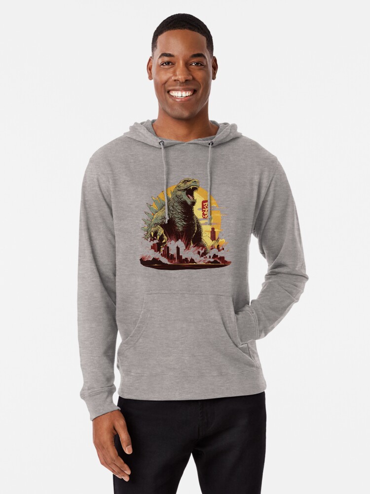 Thumbnail 1 of 5, Lightweight Hoodie, Godzilla designed and sold by Affengeist.