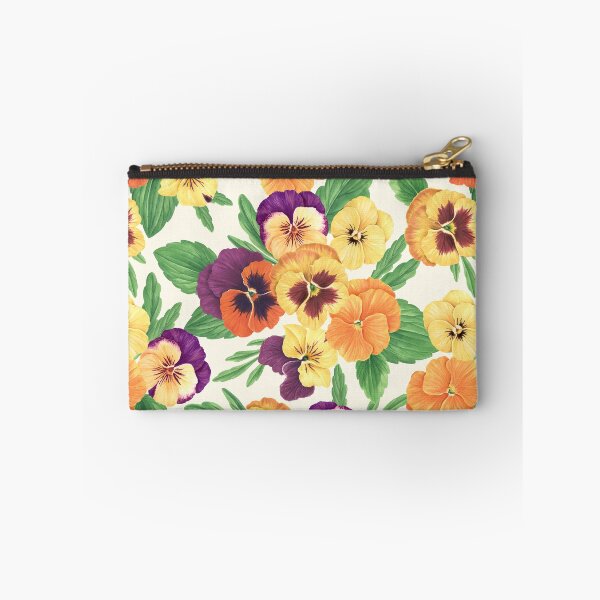 Item preview, Pansies on off white designed and sold by Katerina Mitkova Kirilova.