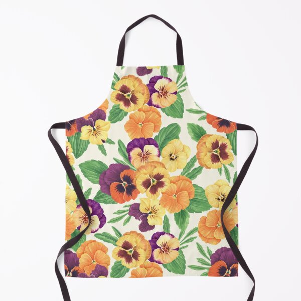 Item preview, Pansies on off white designed and sold by Katerina Mitkova Kirilova.