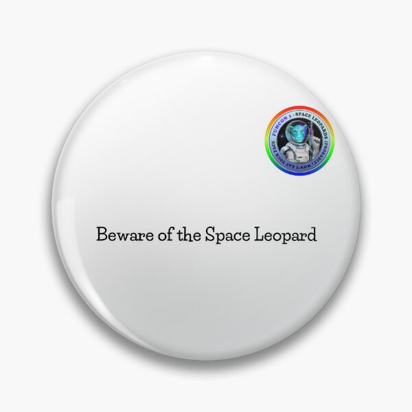 Aperçu de l'œuvre Méfiez-vous des Space Leopards (fierté, texte noir) créée et vendue par Funcon.