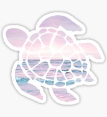 Meeresschildkröte Pink Beach Sticker