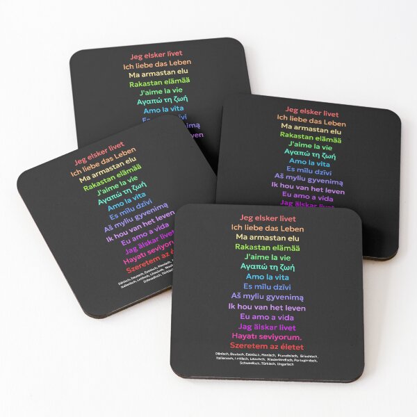 Item preview, I love life, design with meaningful saying in 14 languages designed and sold by Pflugart.