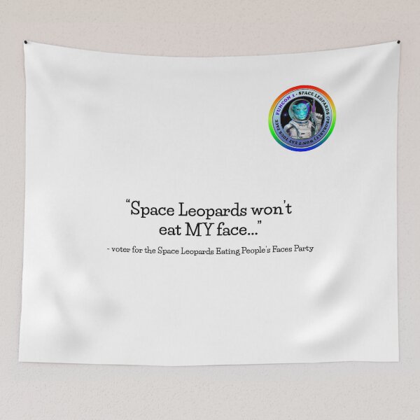 Artikelvorschau, Space Leopards fressen MEIN Gesicht nicht (Stolz, schwarzer Text) entworfen und verkauft von Funcon.
