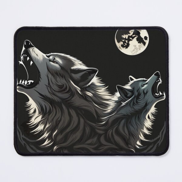 Item preview, 2 Wolf Moon Howling Wolf Head designed and sold by NightshadeWolfs.