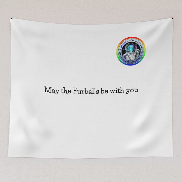 Item preview, Furballs be with you (pride, black text) designed and sold by Funcon.