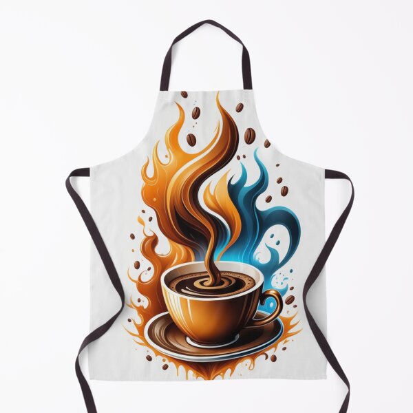 Item preview, For the Love of Coffee - Epic Beauty - Colored Flames and Elegant Coffee Mug and Coffee Beans designed and sold by Butler in the Home.