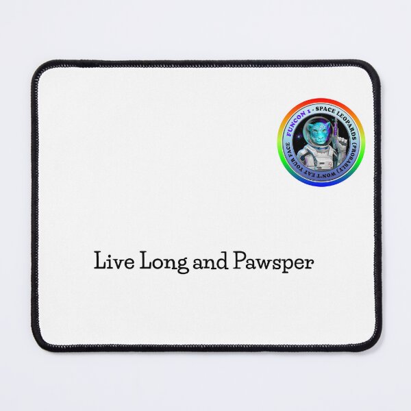 Item preview, Live Long and Pawsper (pride, black text) designed and sold by Funcon.